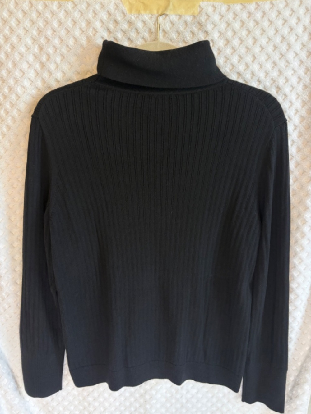 NWT Talbots Petite Black Ribbed Turtleneck Sweater | PXL | Classic Knit - Picture 2 of 3